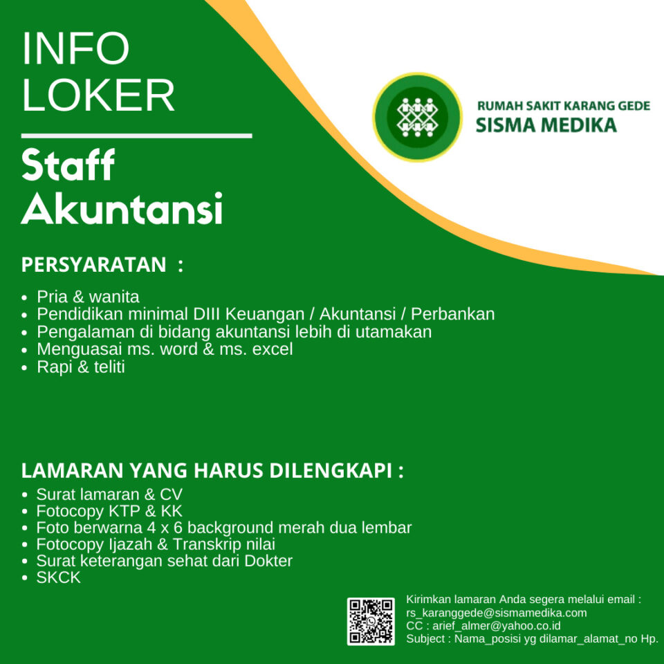 Lowongan Pekerjaan Staff Akuntansi