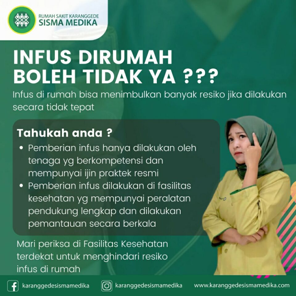 Infus dirumah boleh tidak ya