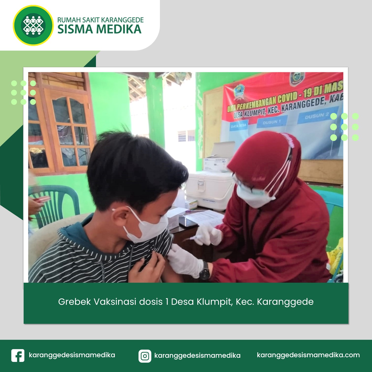 Grebek Vaksinasi dosis 1 Desa Klumpit Karanggede
